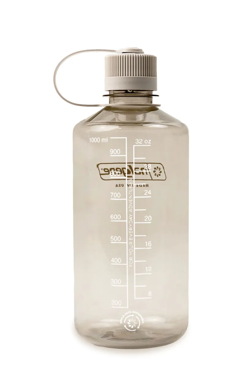 Nalgene Narrow Mouth Sustain Tritan 50% Recycled 1L Bottle Monochrome Cotton-1