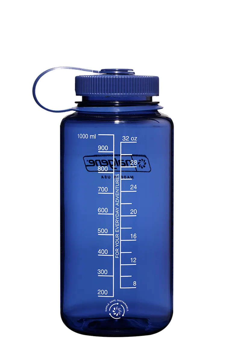 Nalgene Wide Mouth Sustain Tritan 50% Recycled 1L Bottle Monochrome Denim-1