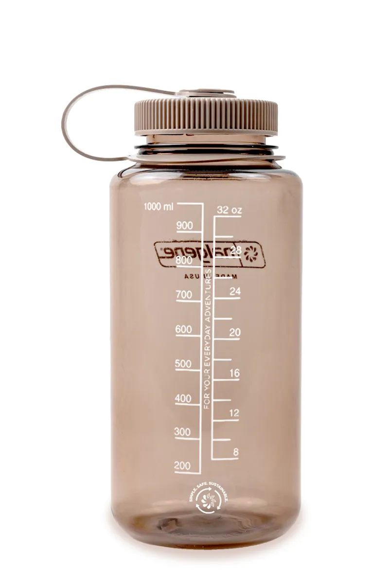 Nalgene Wide Mouth Sustain Tritan 50% Recycled 1L Bottle Monochrome Mocha-1