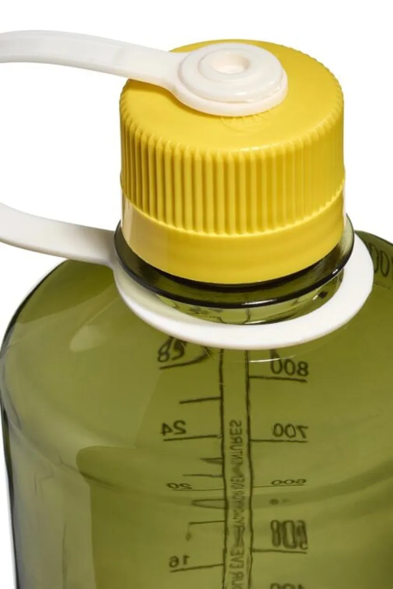 Nalgene Narrow Mouth Bottle 32oz/1L Endive/Oil Green Cap-1