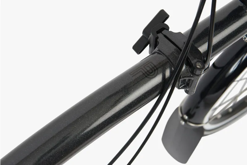 Brompton P-Line Urban Mid Bar Folding Bike 2023 Midnight Black-6