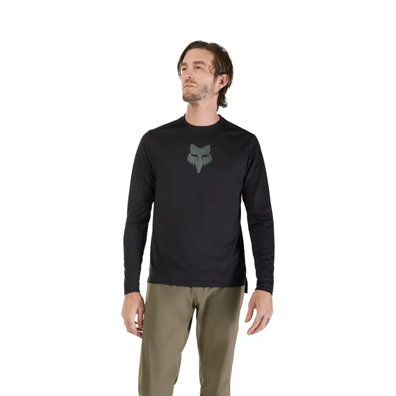 Fox Ranger Fox Head Long Sleeve Jersey Black-2