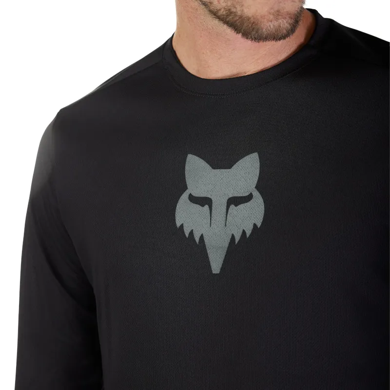 Fox Ranger Fox Head Long Sleeve Jersey Black-5