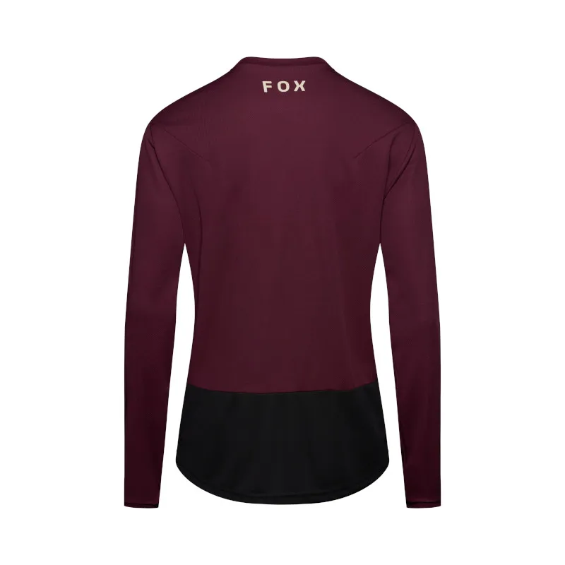 Fox Ranger Fox Head Long Sleeve Jersey Dark Maroon-1