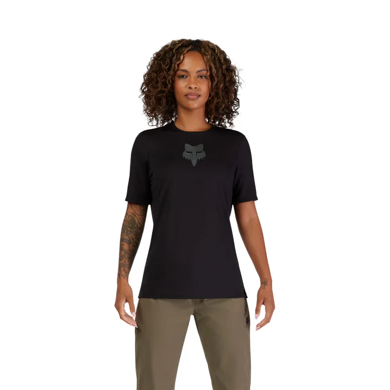 Fox Womens Ranger Fox Head Jersey Black -2