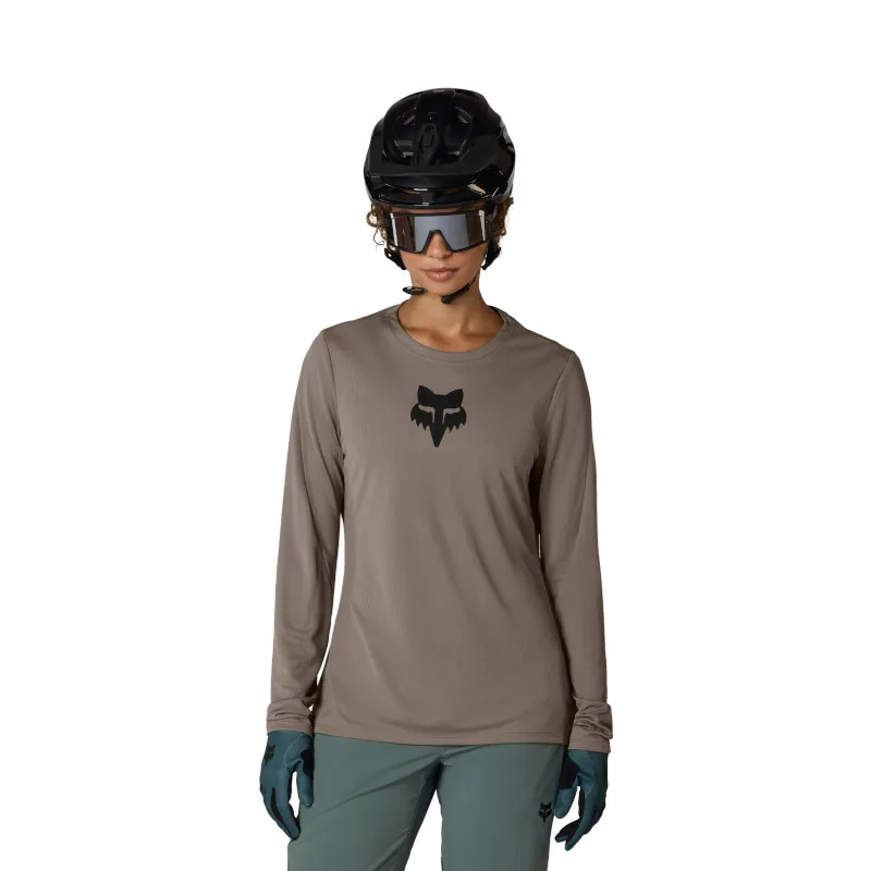 Fox Ranger Fox Head Long Sleeve Jersey Women Nutmeg Brown-2