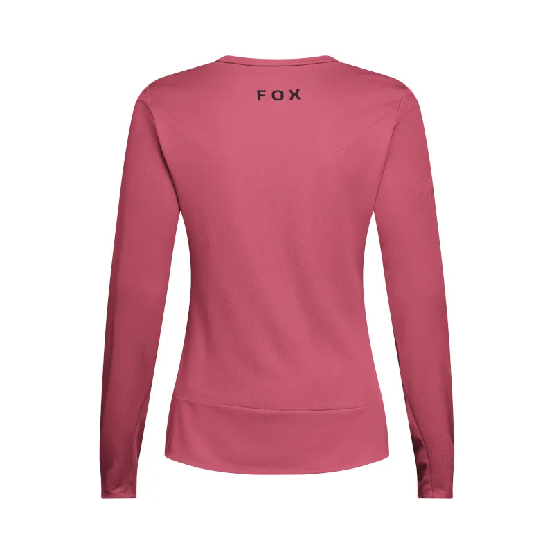 Fox Ranger Fox Head Long Sleeve Jersey Women Berry-1