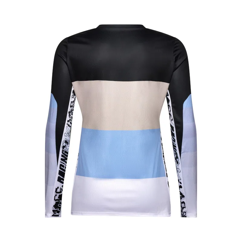 Fox Womens Ranger Grid Long Sleeve Jersey Black-1