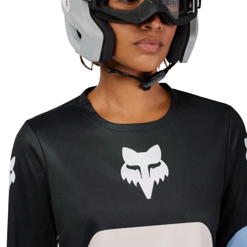 Fox Womens Ranger Grid Long Sleeve Jersey Black-4