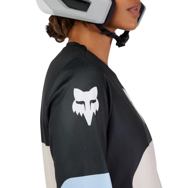 Fox Womens Ranger Grid Long Sleeve Jersey Black-5