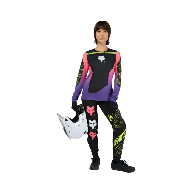 Fox Womens Flexair Elevated Long Sleeve Jersey Black-9