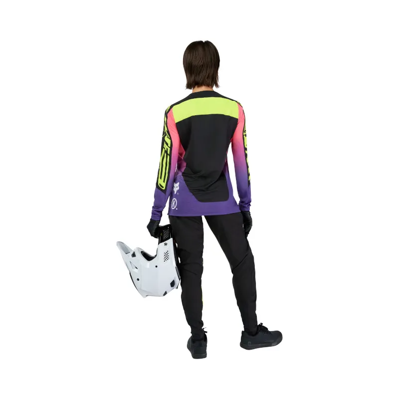 Fox Womens Flexair Elevated Long Sleeve Jersey Black-10