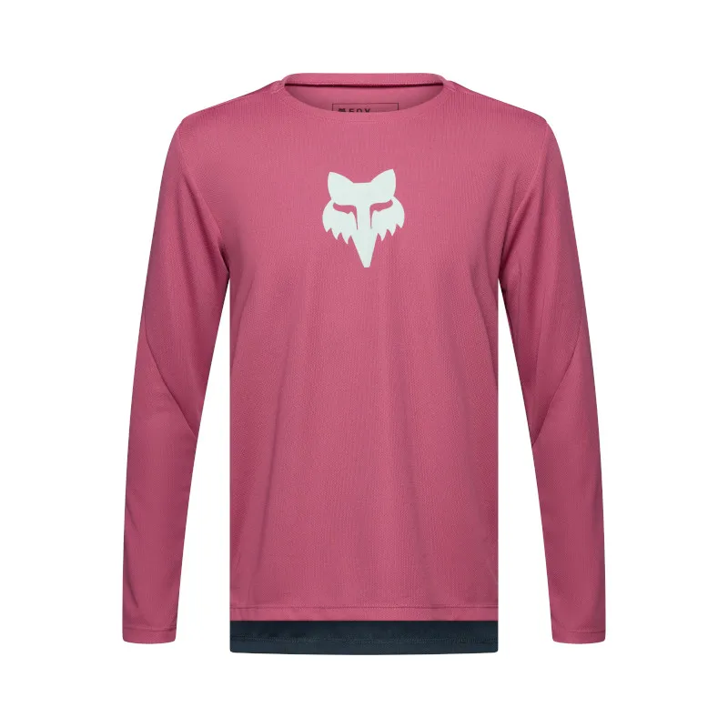 Fox Youth Ranger Fox Head Long Sleeve Jersey Berry