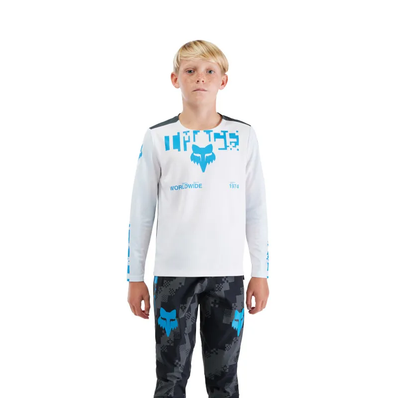 Fox Youth Ranger Digi Image Long Sleeve Jersey White-2