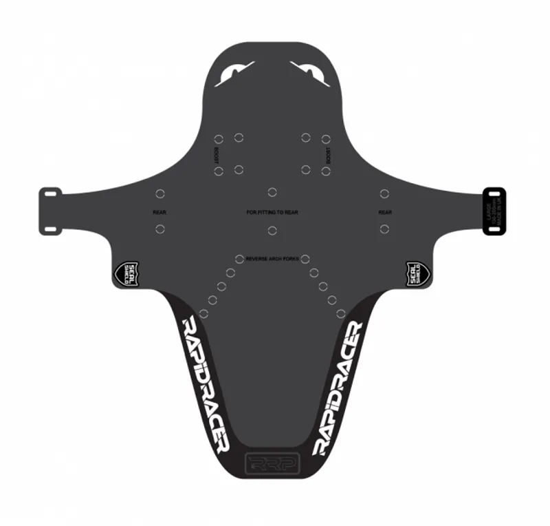 Rapid Racer Products Enduroguard Mudguard Black/White