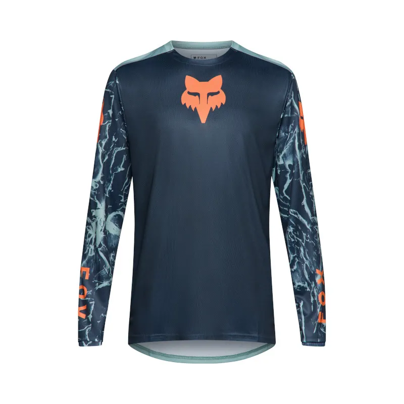 Fox Ranger Long Sleeve Jersey Img Print Artic Blue 