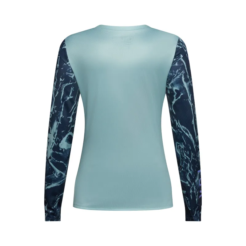 Fox Womens Ranger Long Sleeve Jersey Img Print Artic Blue -1