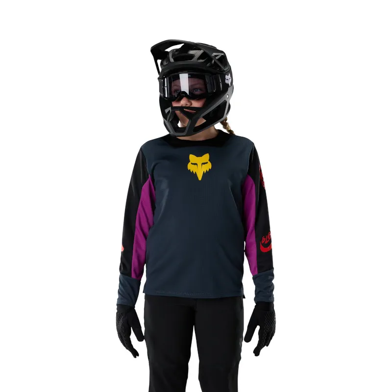 Fox Defend Creation Youth Long Sleeve Jersey Galaxy Blue-2