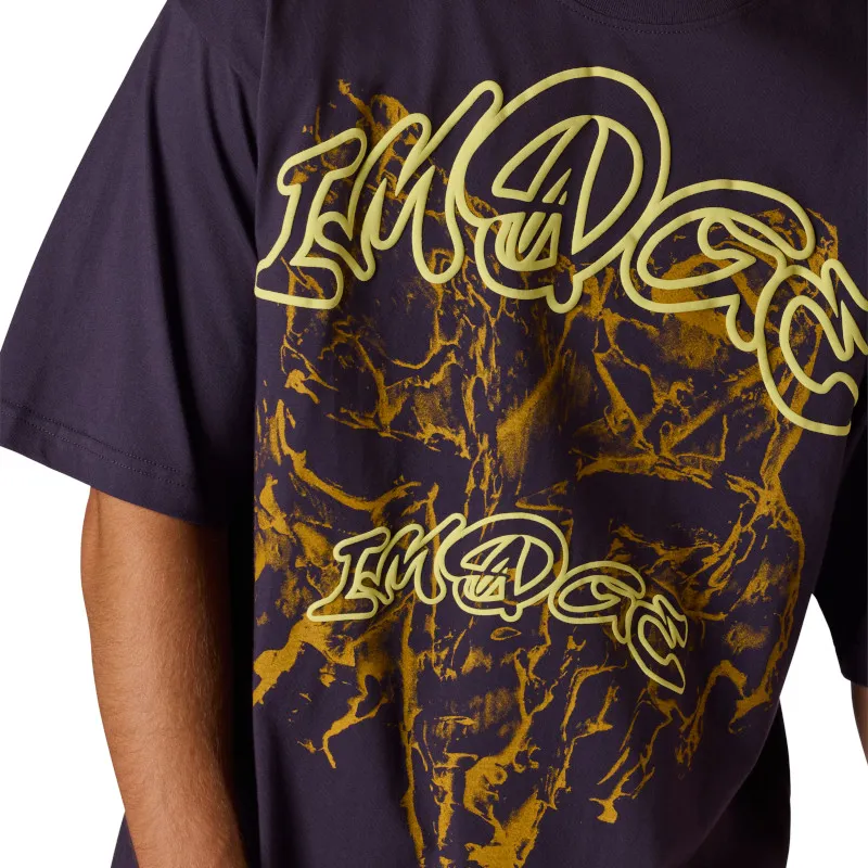 Fox Image Print Midweight Tee Plum Perfect-2