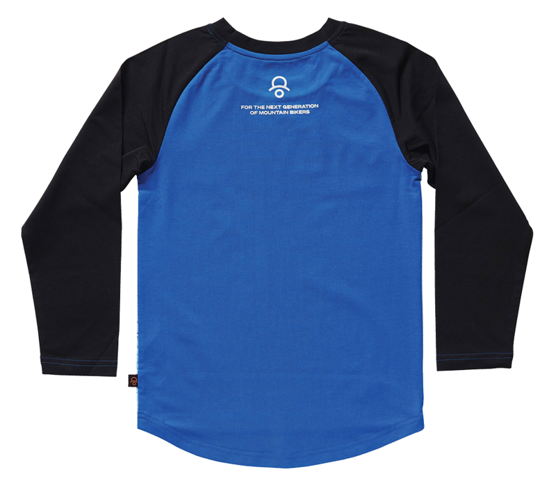 Kids Ride Shotgun Dino Windproof Kids LS Jersey Blue/Black-1