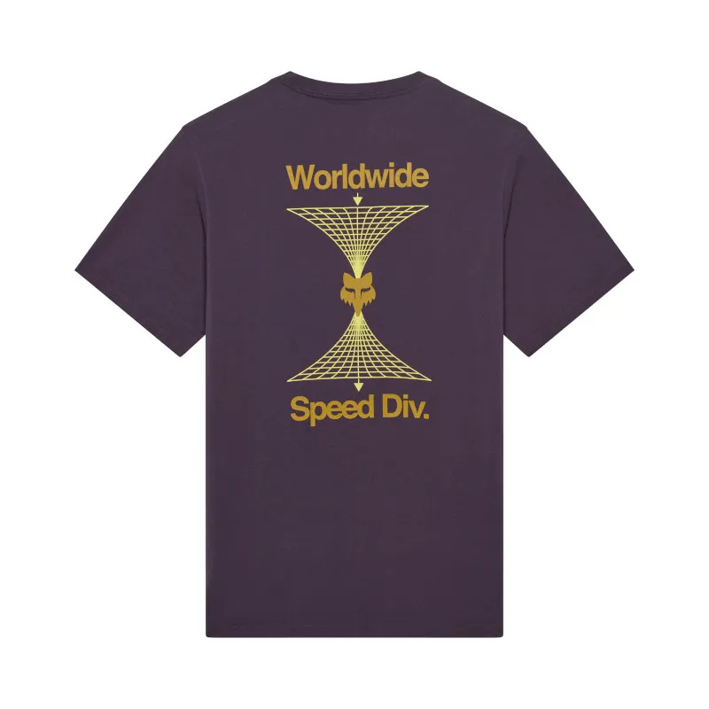 Fox Image Print 195 Original Tee Plum-1