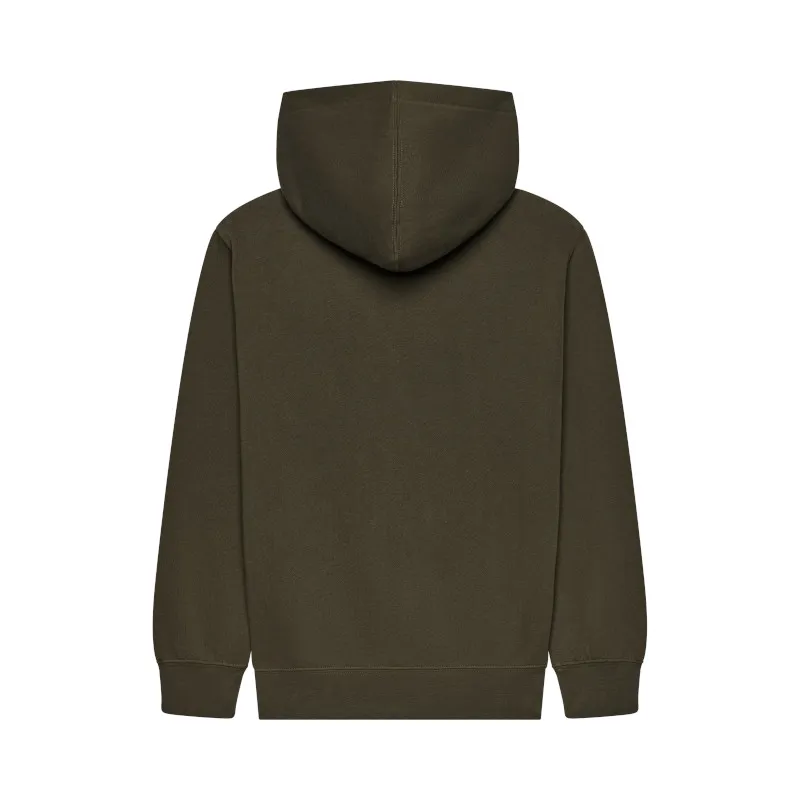 Fox Youth Slowburn Fleece Pullover Hoodie Olive Green-1