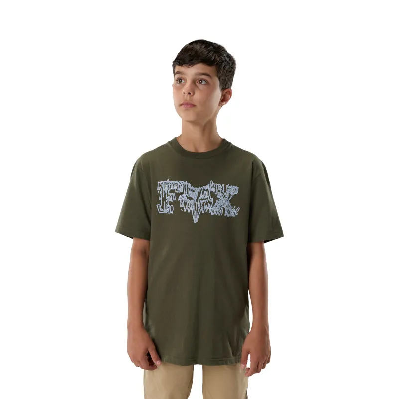 Fox Youth Dustproof Short Sleeve Tee Dark Green-2