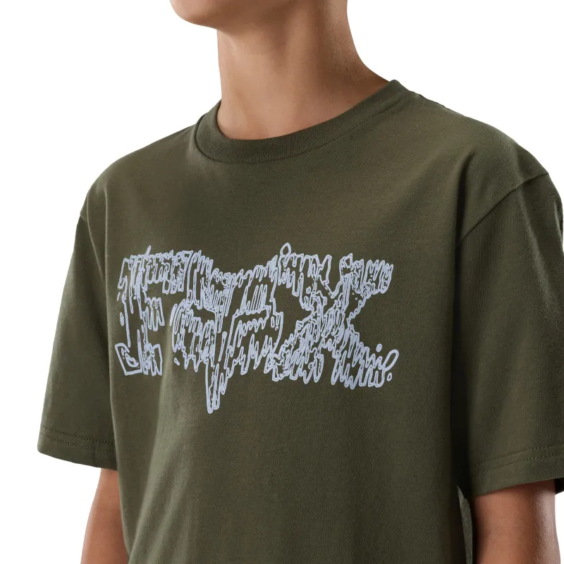 Fox Youth Dustproof Short Sleeve Tee Dark Green-3