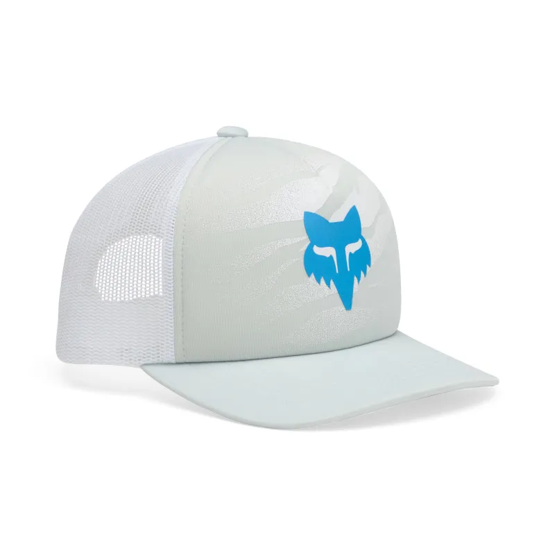 Fox Rooted Youth Mesh Trucker Snapback Hat Light Grey