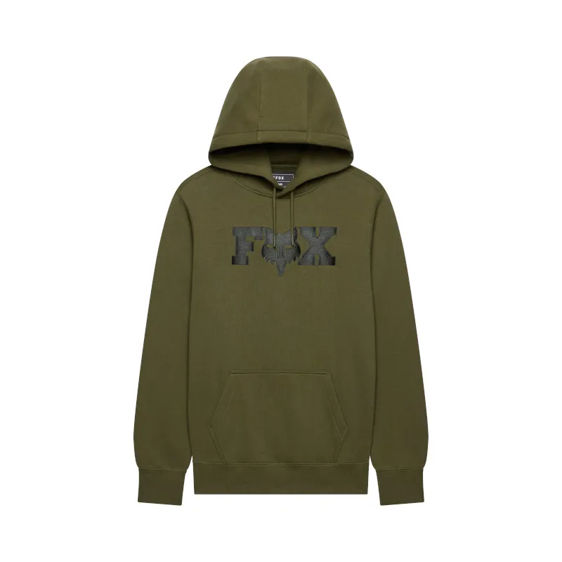Fox Fox Head X Fleece Pullover Hoodie Olive Green