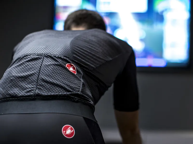 Castelli Insider SS Road Jersey Fiery Red/Savile Blue-2