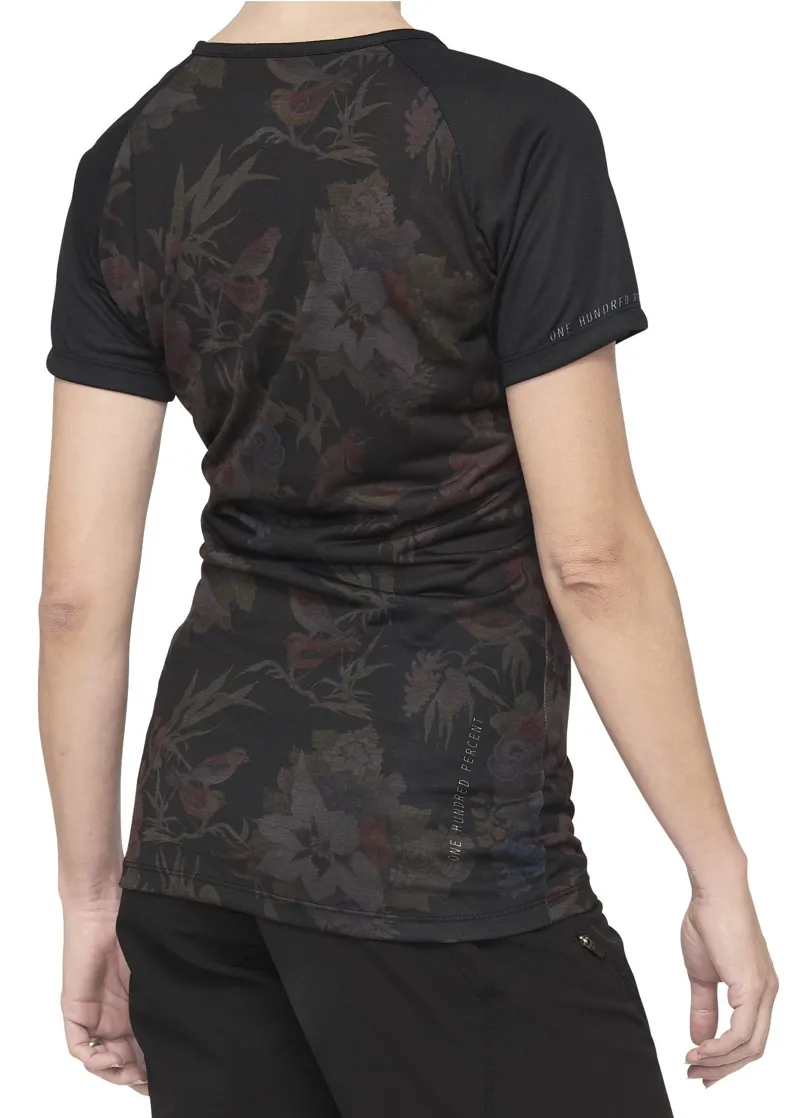 100 Percent Airmatic Womens Jersery Black Floral-1