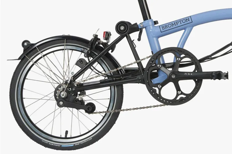 Brompton Electric C-Line Mid Bar Folding Bike 2023 Cloud Blue-4