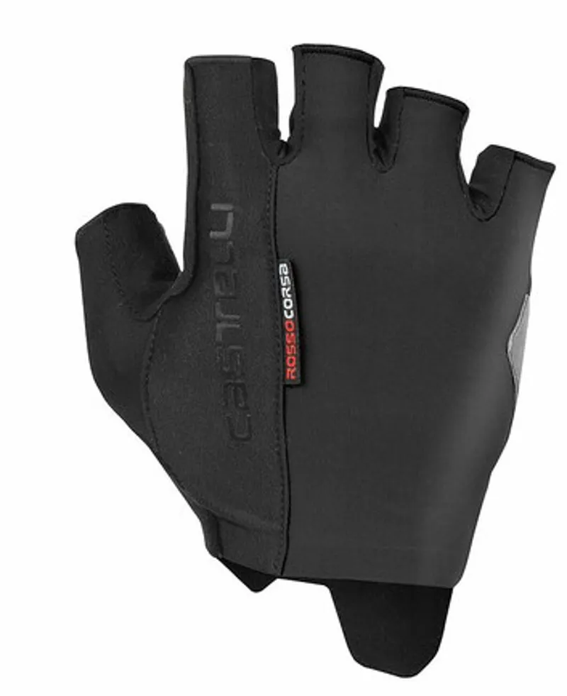 Castelli Rosso Corsa Espresso Road Gloves With Pad Black-2