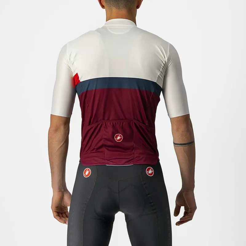 Castelli A Blocco SS Road Jersey Ivory/Red/Blue/Bordeaux-1