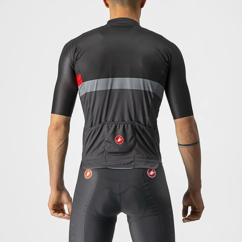 Castelli A Blocco SS Road Jersey Black/Red/Grey-1