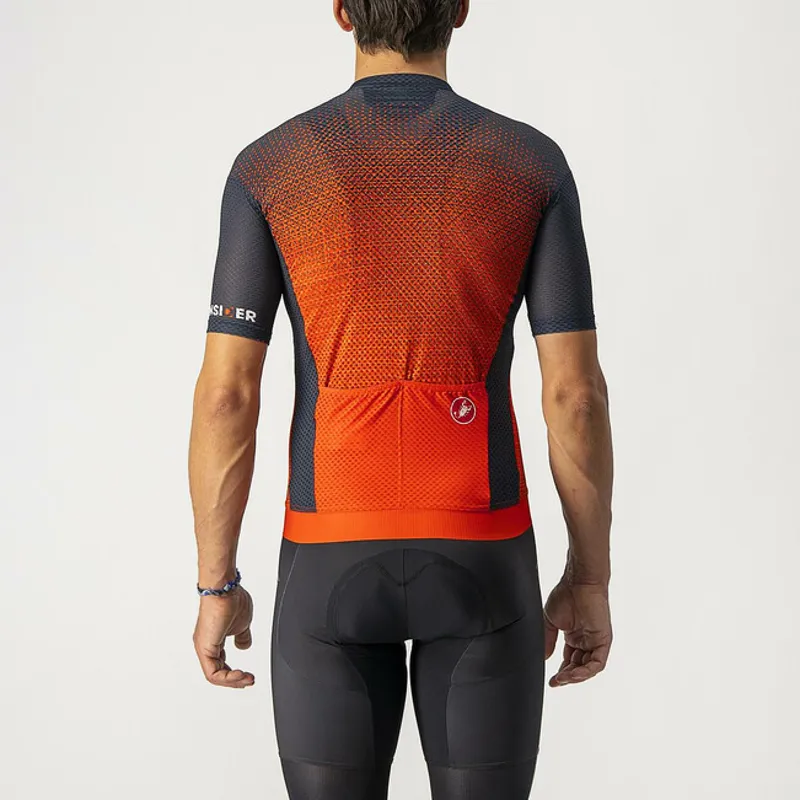Castelli Insider SS Road Jersey Fiery Red/Savile Blue-1