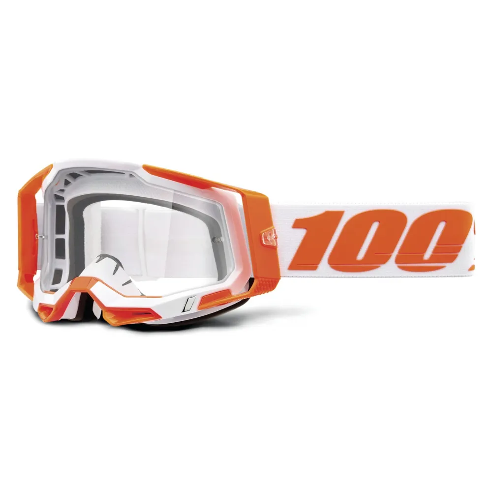 Image of 100 Percent Racecraft 2 MTB Goggles Orange/Clear Lens