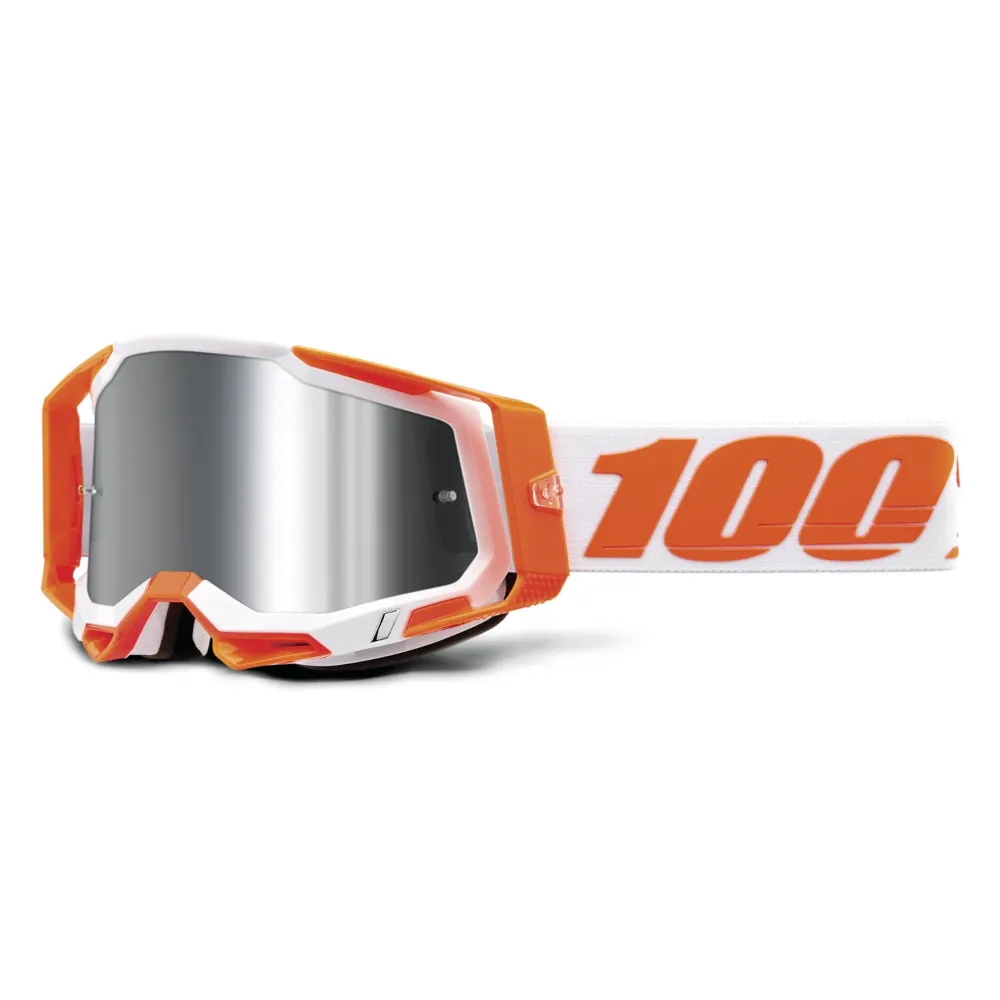 100 Percent 100 Percent Racecraft 2 MTB Goggles Orange/Mirror Silver Flash Lens