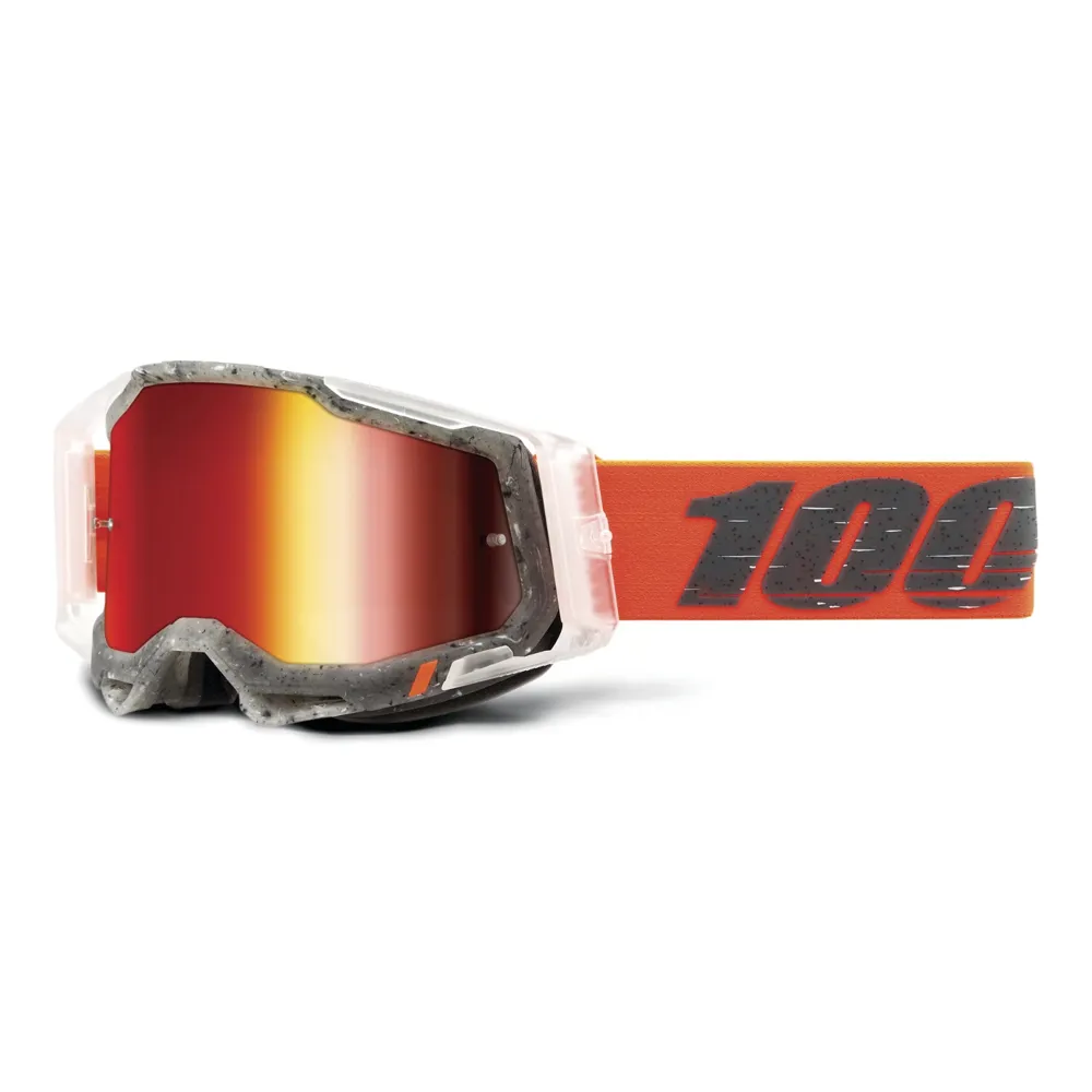 Image of 100 Percent Racecraft 2 MTB Goggles Schrute/Mirror Red Lens