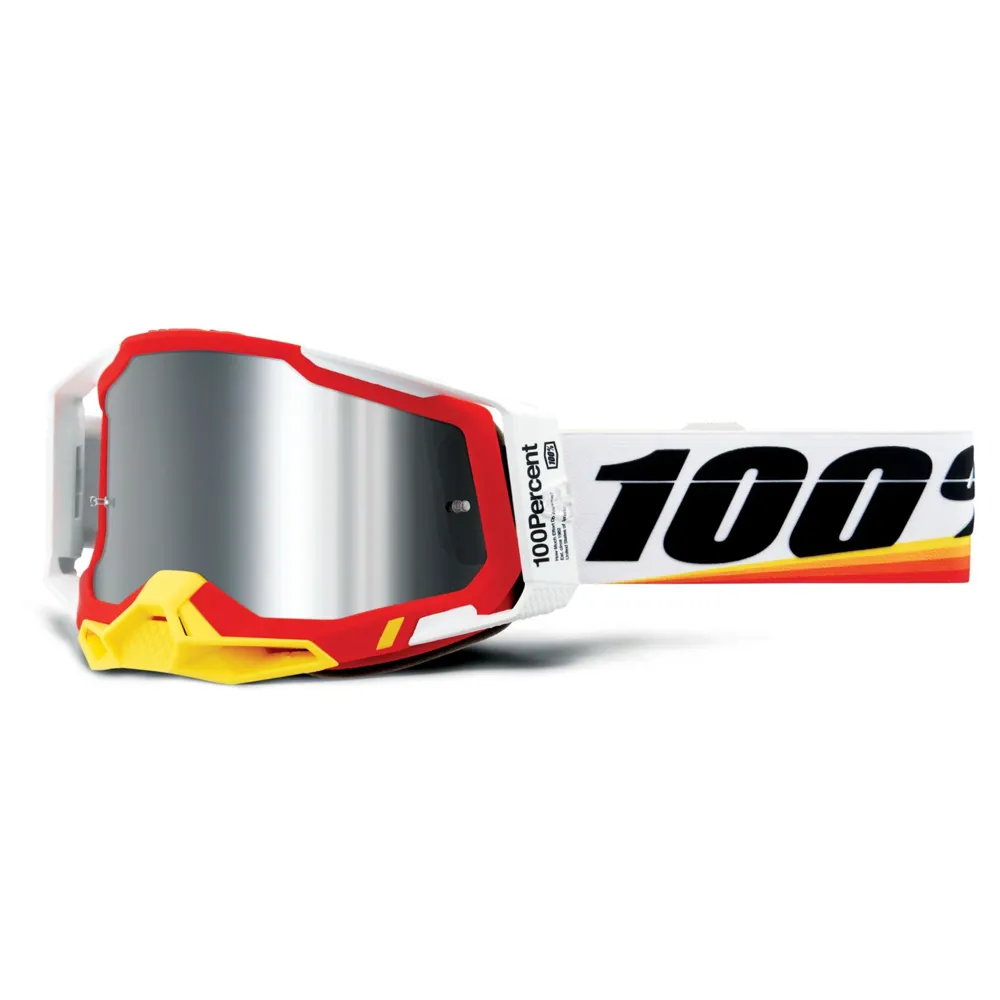 100 Percent 100 Percent Racecraft 2 MTB Goggles Arsham Red/Mirror Silver Flash Lens