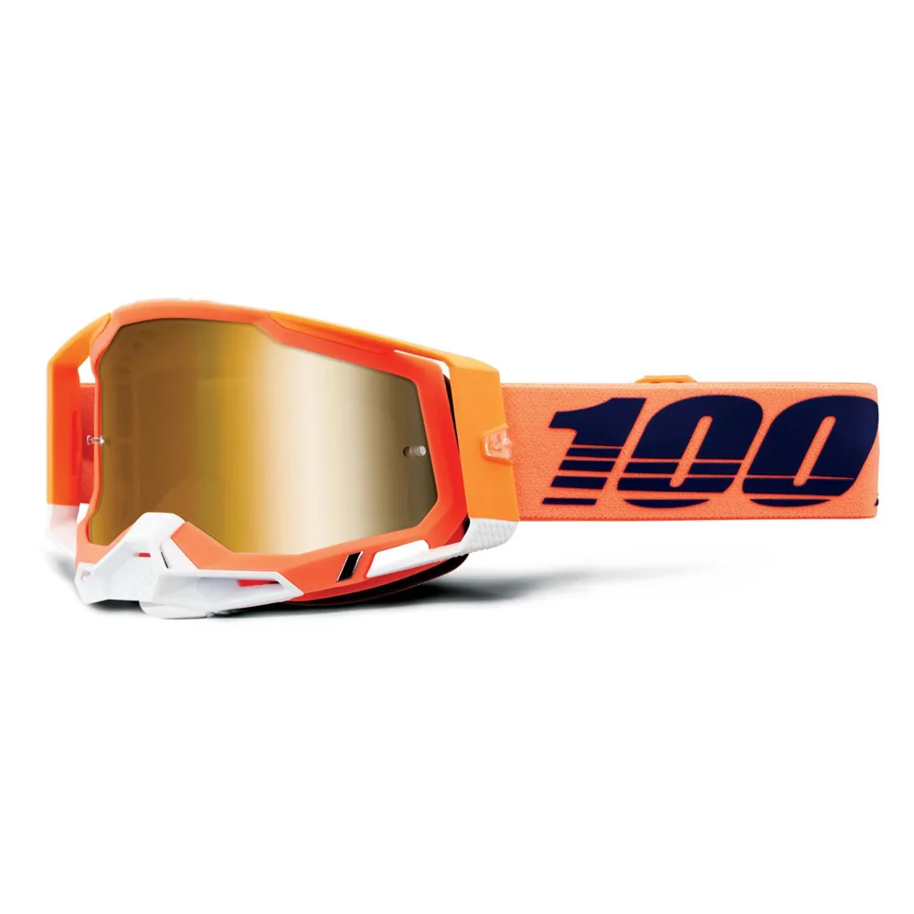 100 Percent 100 Percent Racecraft 2 MTB Goggles Coral/Mirror True Gold Lens