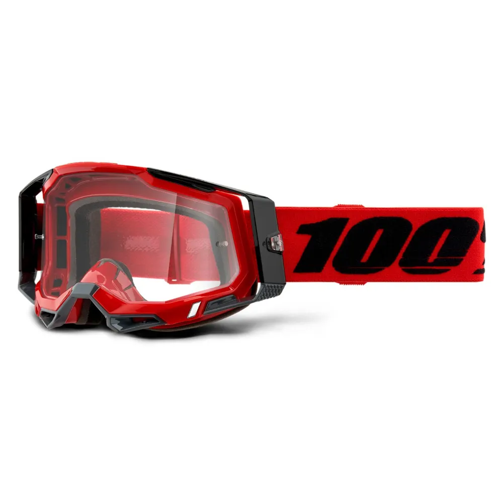 Image of 100 Percent Racecraft 2 MTB Goggles Red/Clear Lens