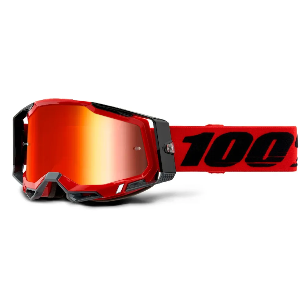100 Percent 100 Percent Racecraft 2 MTB Goggles Red/Red Mirror Lens
