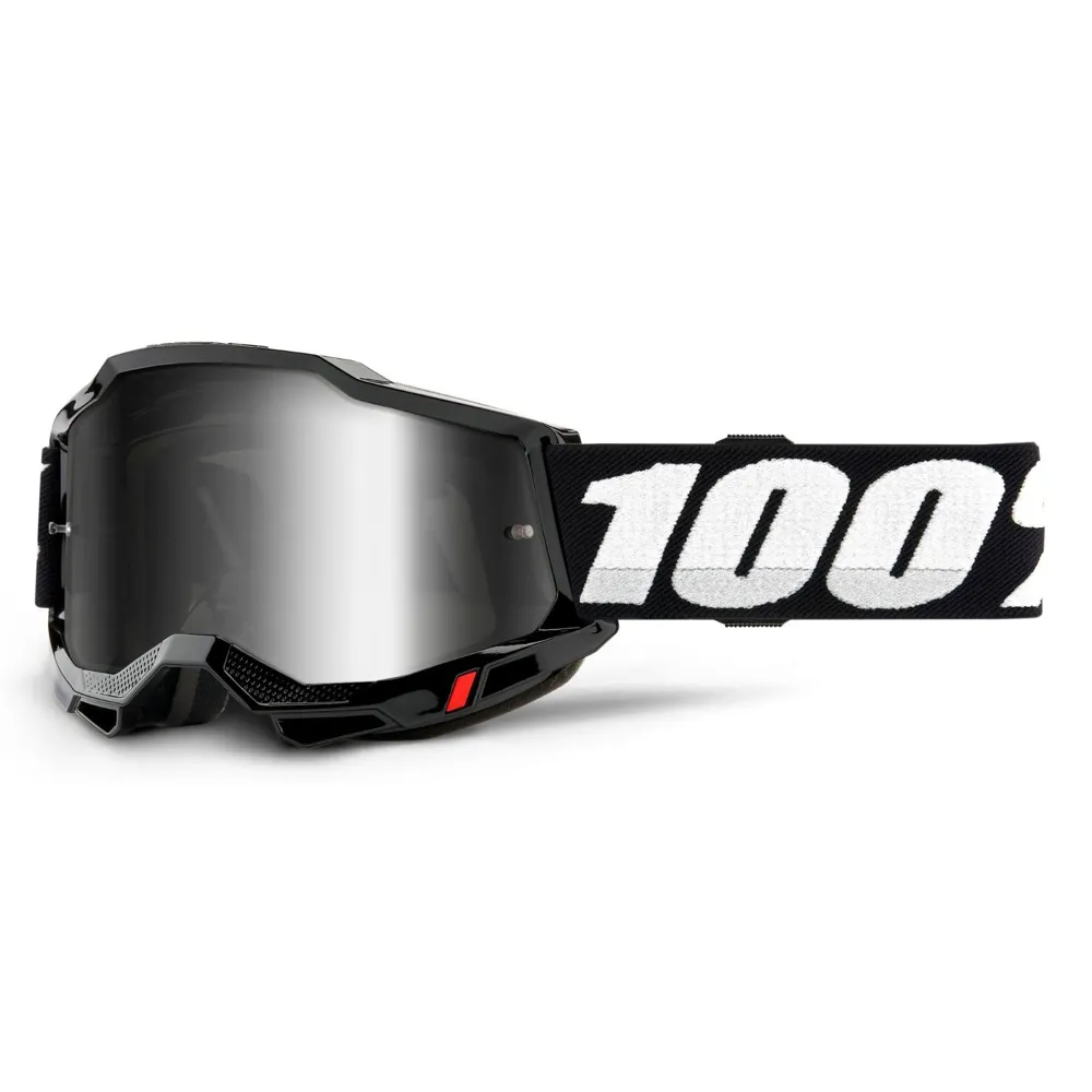 Image of 100 Percent Accuri 2 Goggles Black - Mirror Silver Lens