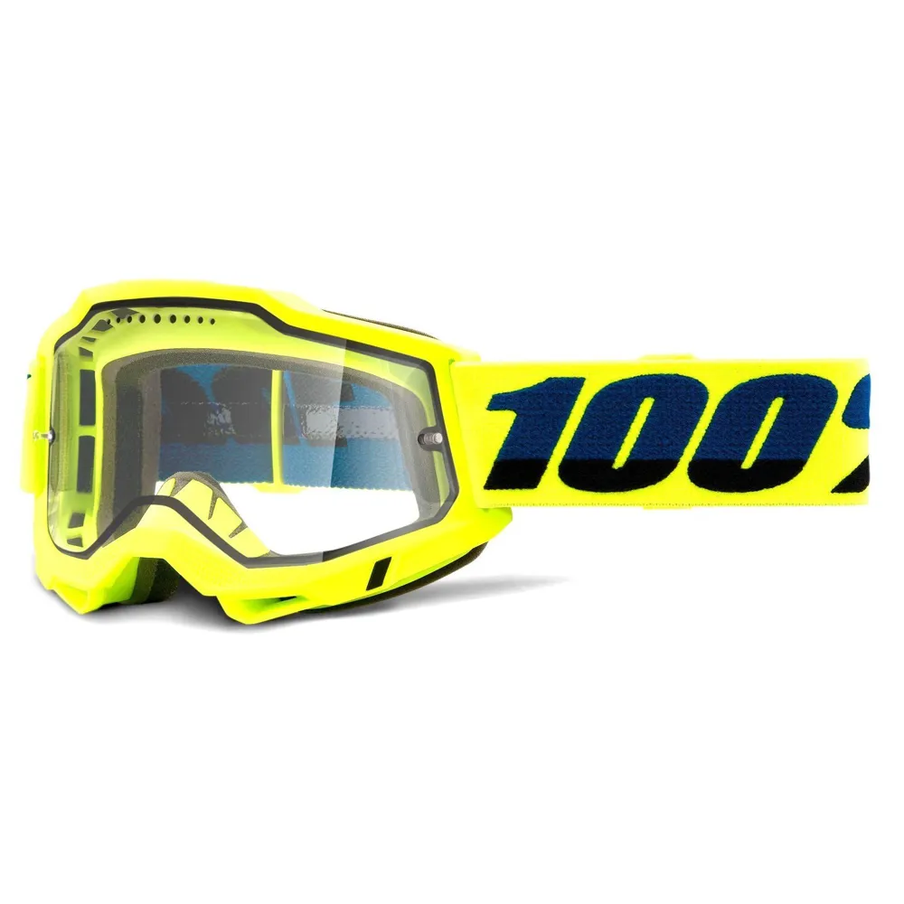 Image of 100 Percent Accuri 2 Enduro MTB Goggles Fluo/Yellow - Clear Lens