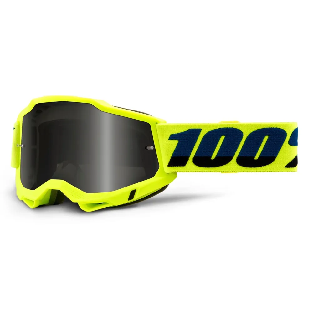 Image of 100 Percent Accuri 2 Sand Goggles Fluo/Yellow - Smoke Lens