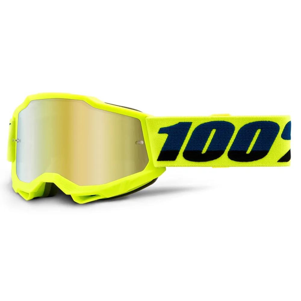 Image of 100 Percent Accuri 2 Youth Goggles Fluo/Yellow - Mirror Gold Lens