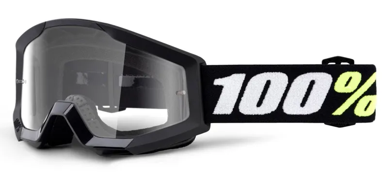 100 Percent Strata Mini Goggles Black / Clear Lens