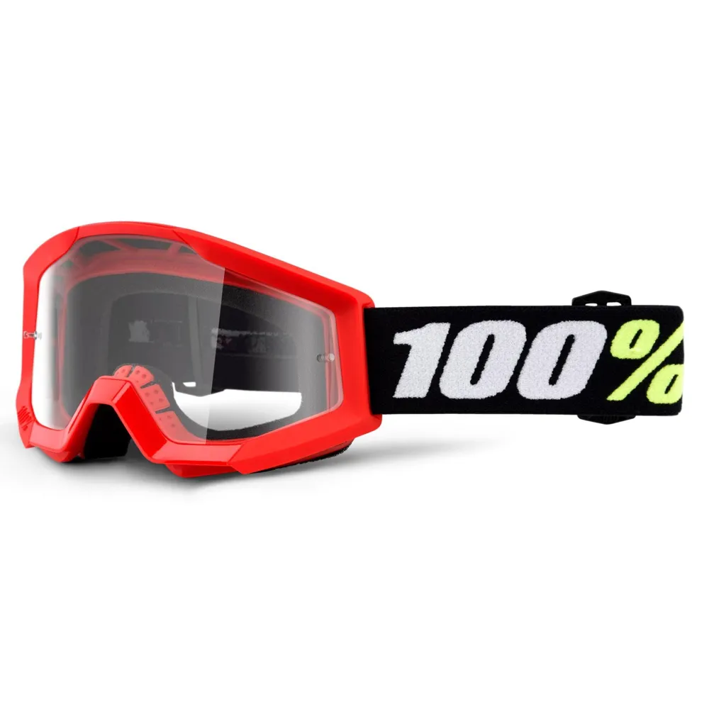 Image of 100 Percent Strata Mini Goggles Red / Clear Lens